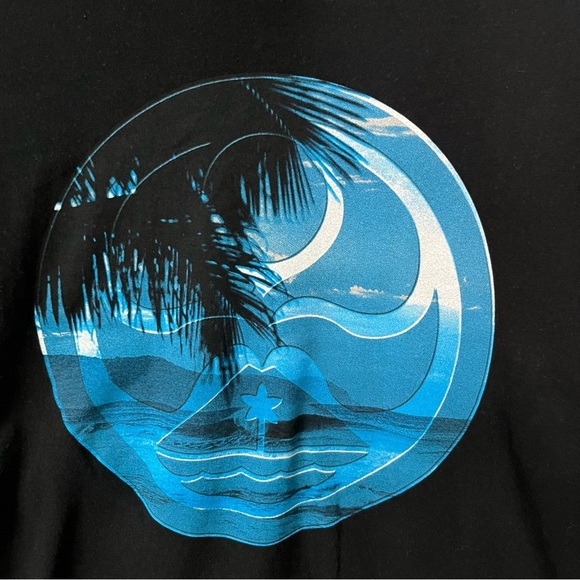 HIC Hawaiian Island Creations T shirt Medium Black blue Double sided Mens tee - Picture 4 of 7